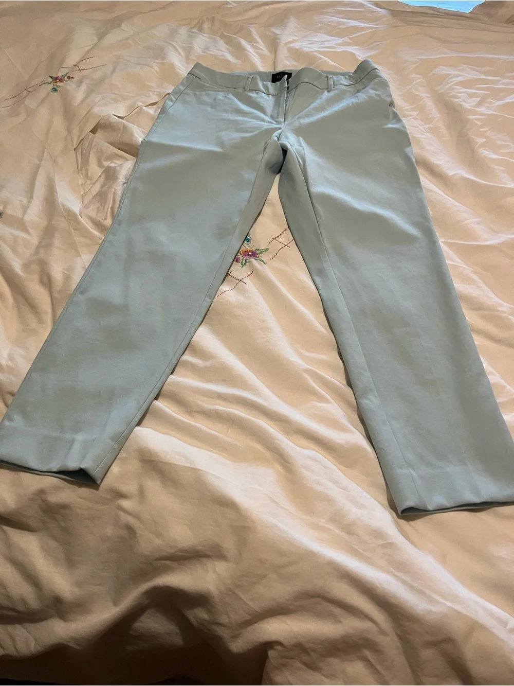 White House Black Market Pale Blue pantsuit